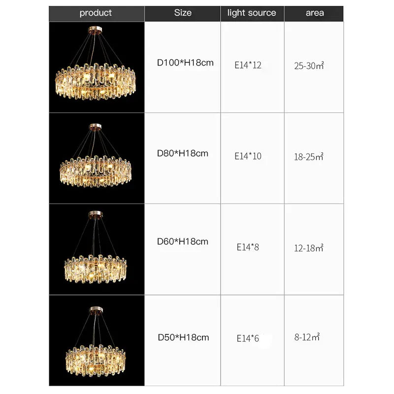 Chandelier en cristal Tooley