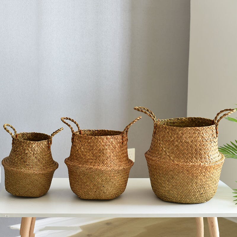 Wicker woven storage baskets