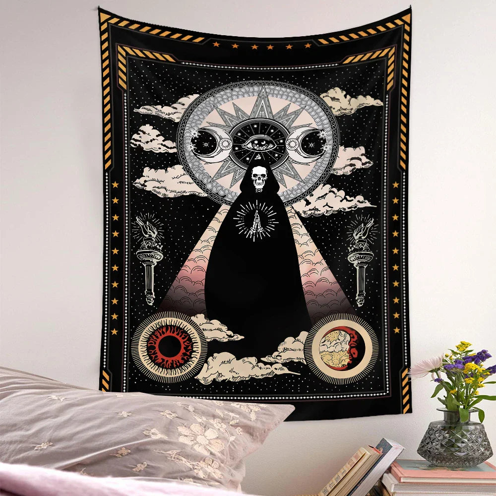 Skull Wedding Tarot Tapestry