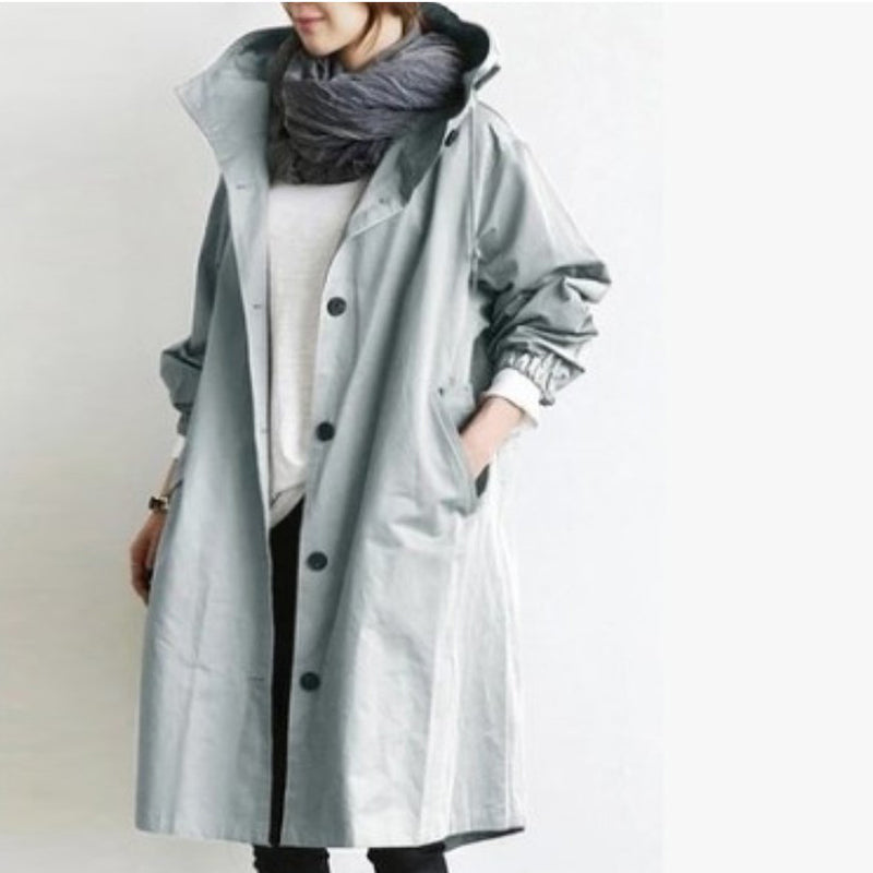 Manteau élégant | Trench long/veste à la mode pour femmes, changement de saison 2024