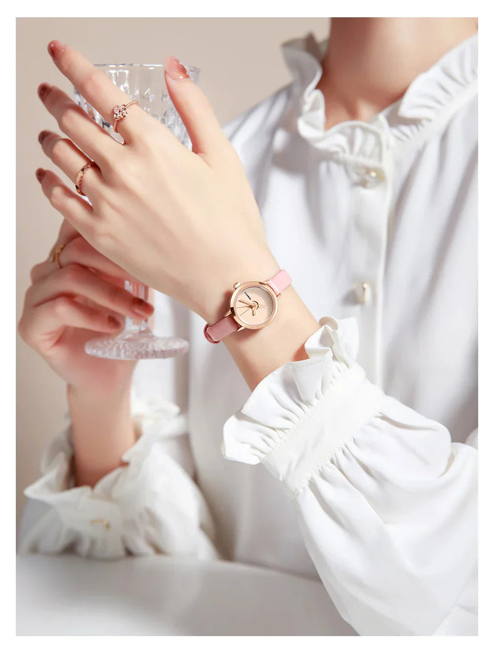 Mini Vintage Leather Watch for women