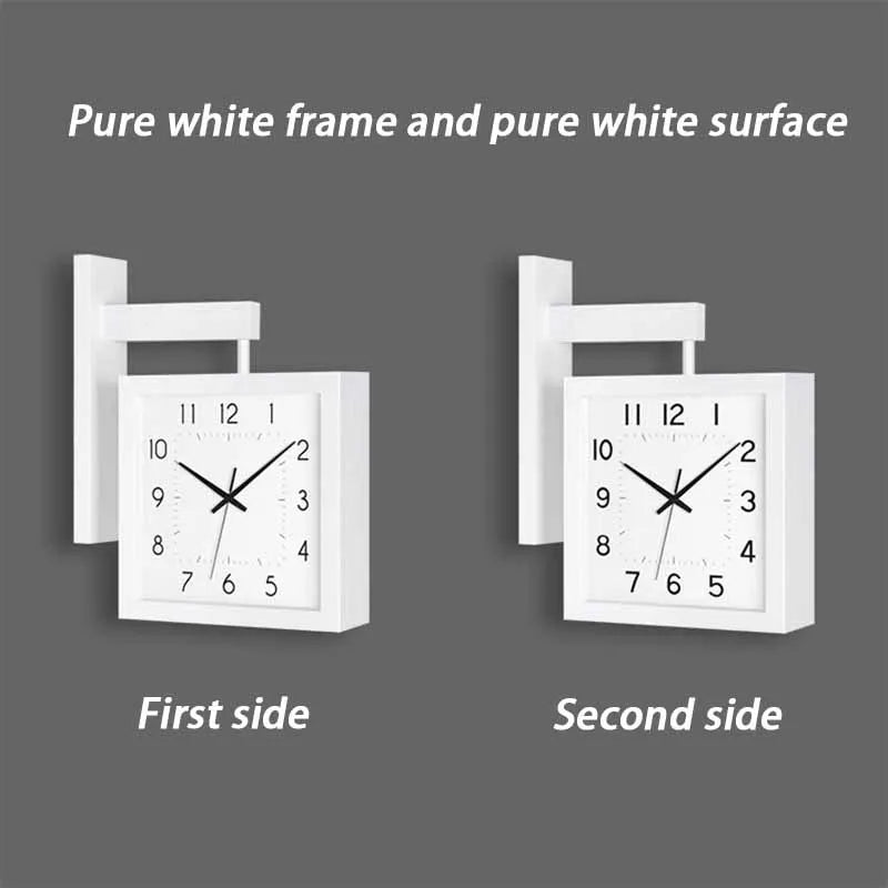 Wooden Double Sided Wall Clock