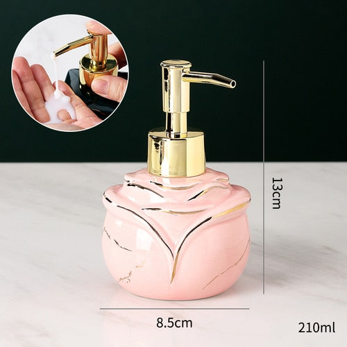 Elegant Soap Dispenser i solid marmor för badrum