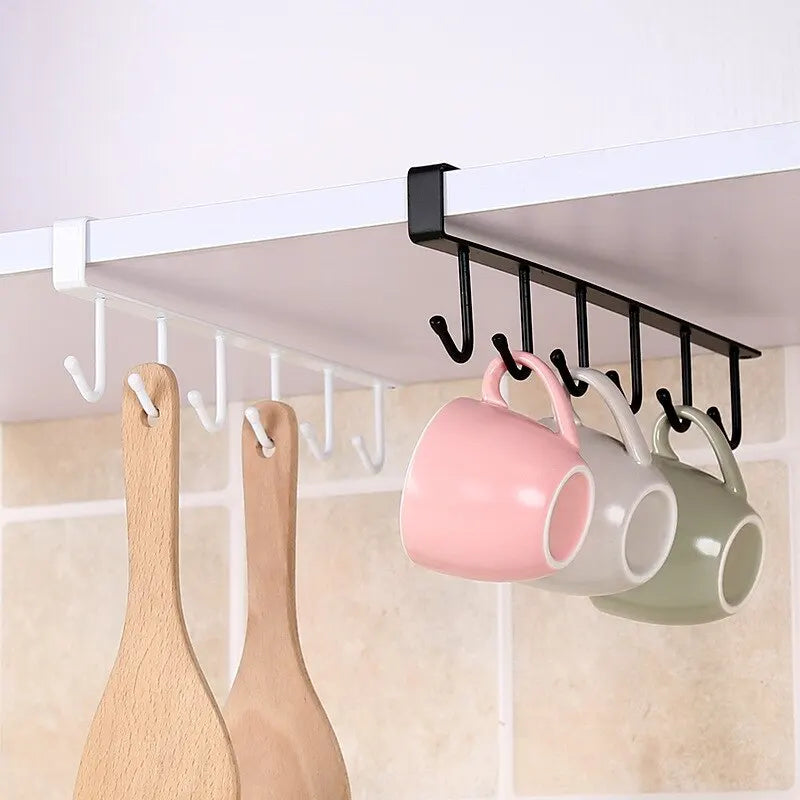 Winnie Nail-Free Kitchen Hooks – Multi-Row Storage Rack