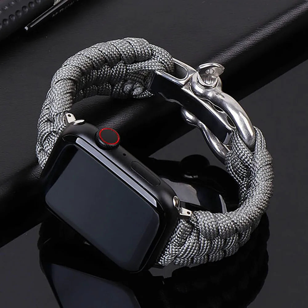 OZARK™ - ADJUSTABLE NYLON-BRAIDED APPLE WATCH BAND