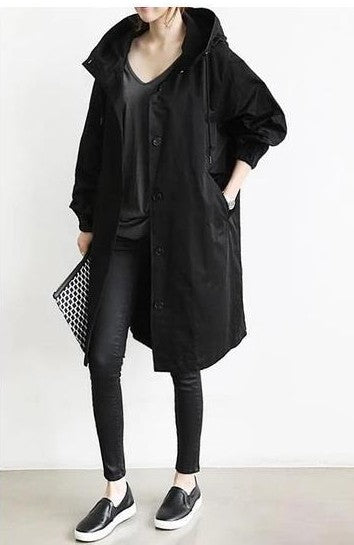 Manteau élégant | Trench long/veste à la mode pour femmes, changement de saison 2024