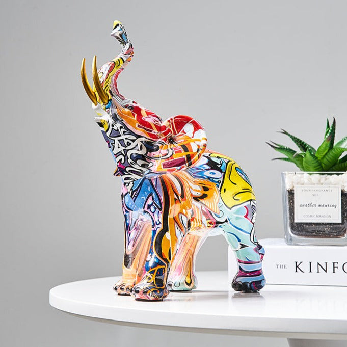 Vrimlo® Elephant Nordic Painted Statue