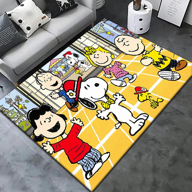 Alfombra Grande Impresa de Winnie HD Cartoon – Decoración para el Hogar y Exterior