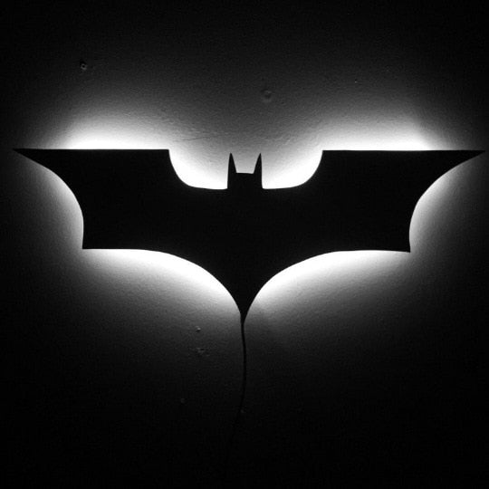 Applique murale LED Batman avec télécommande sans fil et changement de couleur