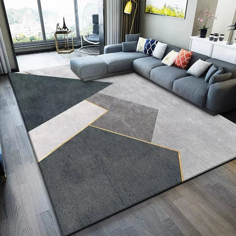 VIKAMA Crystal Velvet Nordic Rug – Luxurious 3D Printed Carpet for Home