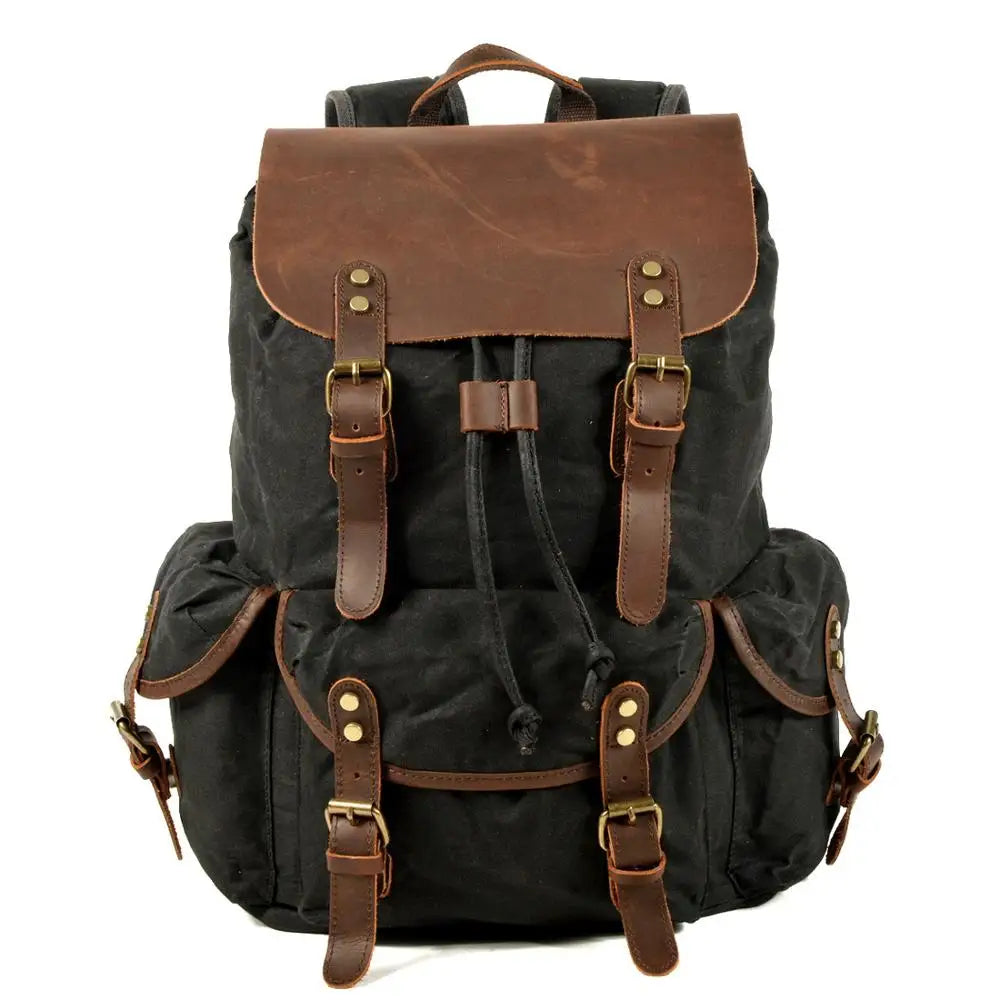 Trailblazer Canvas Leather Backpack