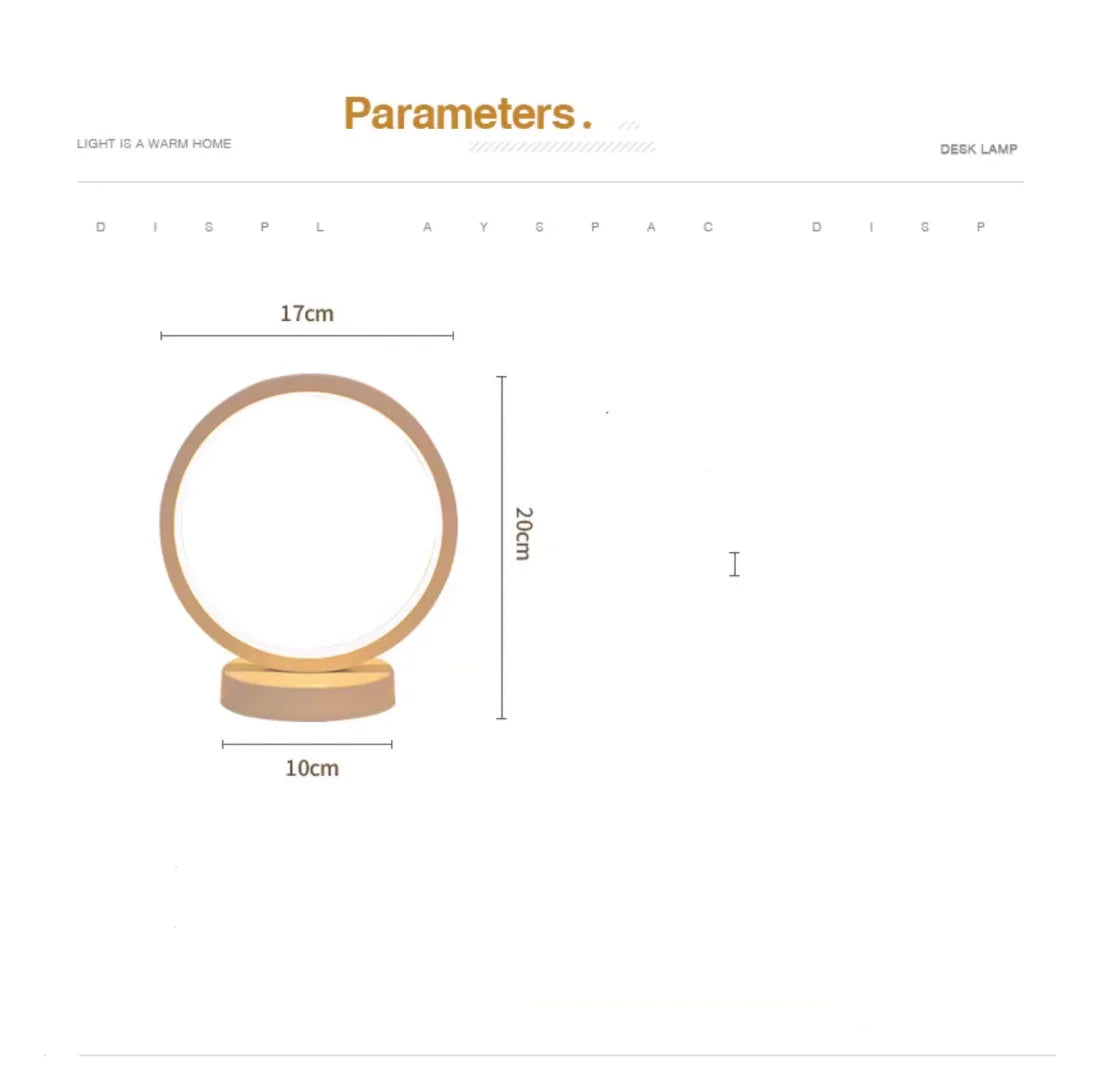 Lampă de masă circulară LED modernă