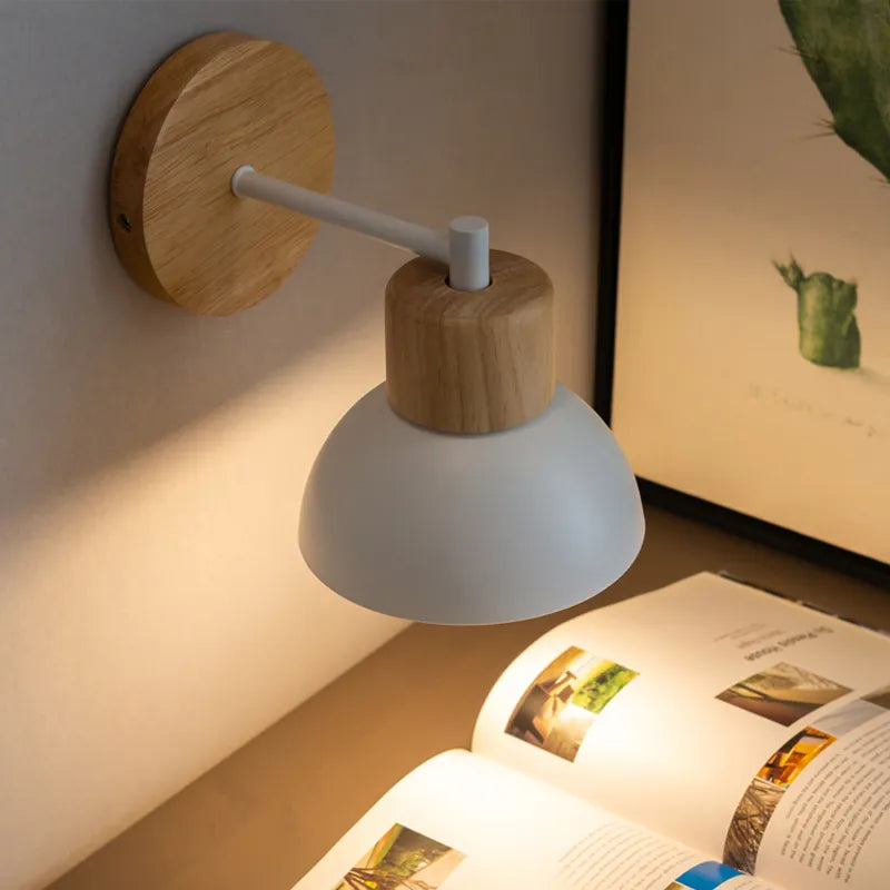 Nordic Wooden Wall Lamp