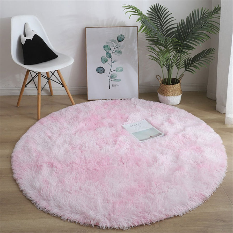 Soft Fluffy Round Rug