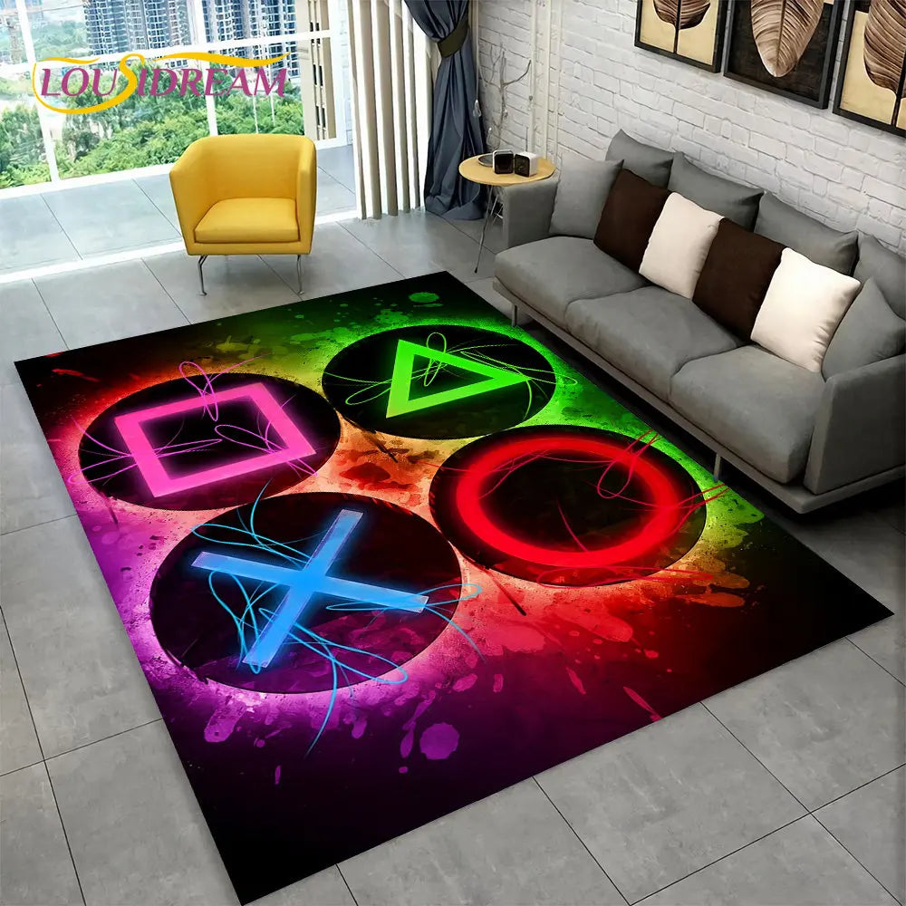 Alfombra de Gamepad 3D de Winnie – Alfombra para Sala de Juegos y Habitación de Niños