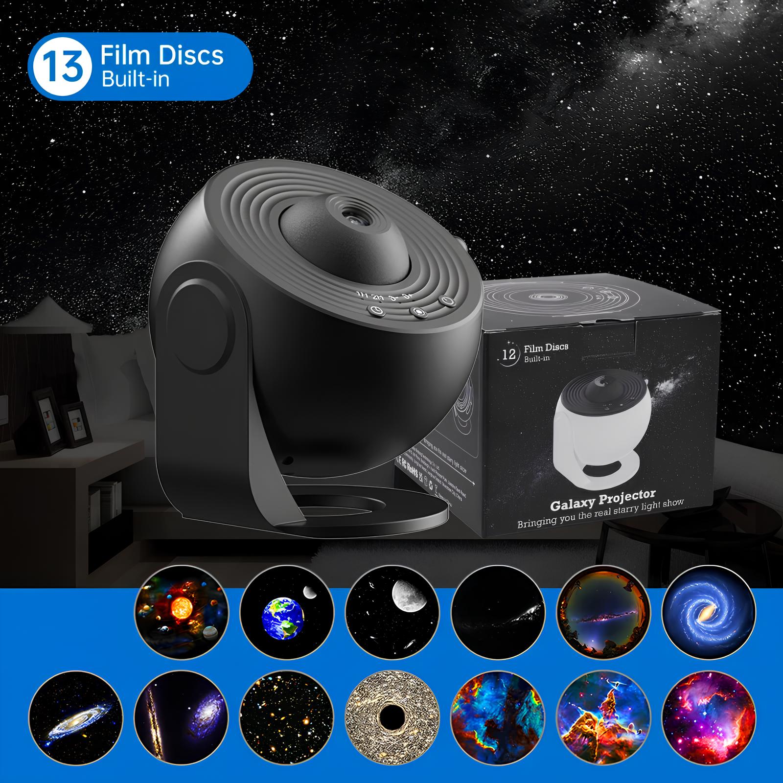 Nachtlampje Galaxy-projector Sterrenhemel-projector 360° draaibare planetariumlamp Slaapkamer