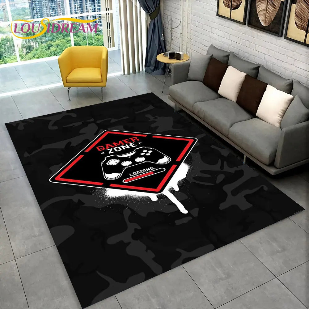 Alfombra de Juego Alex 3D Gamer - Gran Alfombra Antideslizante para Niños y Sala de Estar