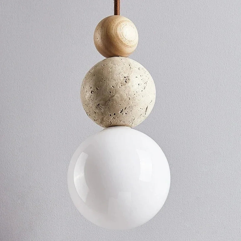 Wabi-Sabi Stone Pendant Lamp