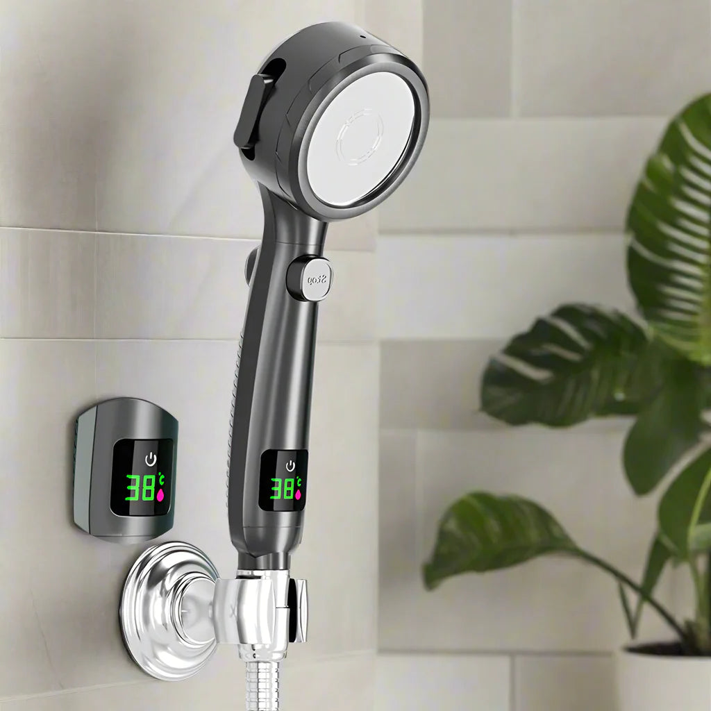 LuxSara High-Pressure LED Shower Head – Adjustable & Water-Saving