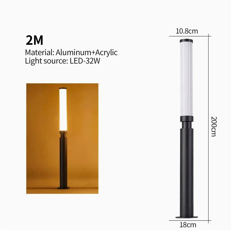 Timber Waterproof Pole Lamp