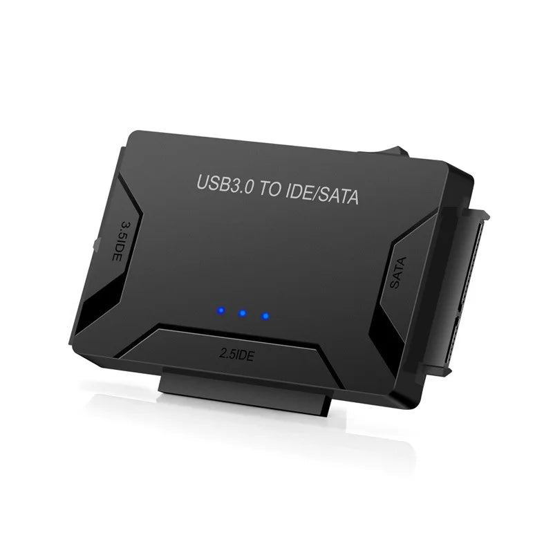 SATA/IDE naar USB 3.0-adapter – harde schijfconverter voor 2,5/3,5 inch SATA/IDE HDD, SSD, CD/DVD-ROM, ondersteunt tot 6TB voor pc en Mac