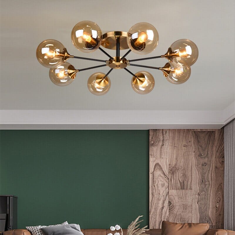 Jade Glass Ball Chandelier