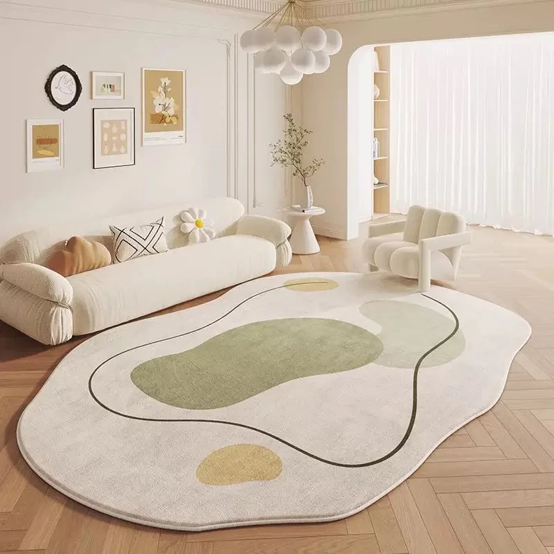 VIMAKA Crema Alfombra de Imitación de Cachemira de Lujo – Suave, Elegante y Resistente a la Suciedad