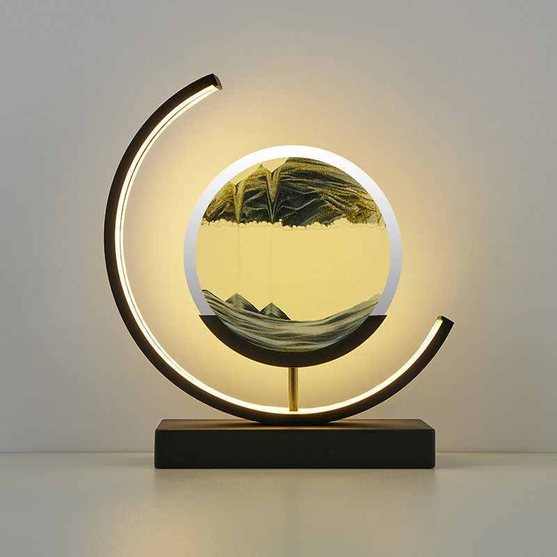 Vrimlo® Sand And Water Moving Art LED Moon Lamp