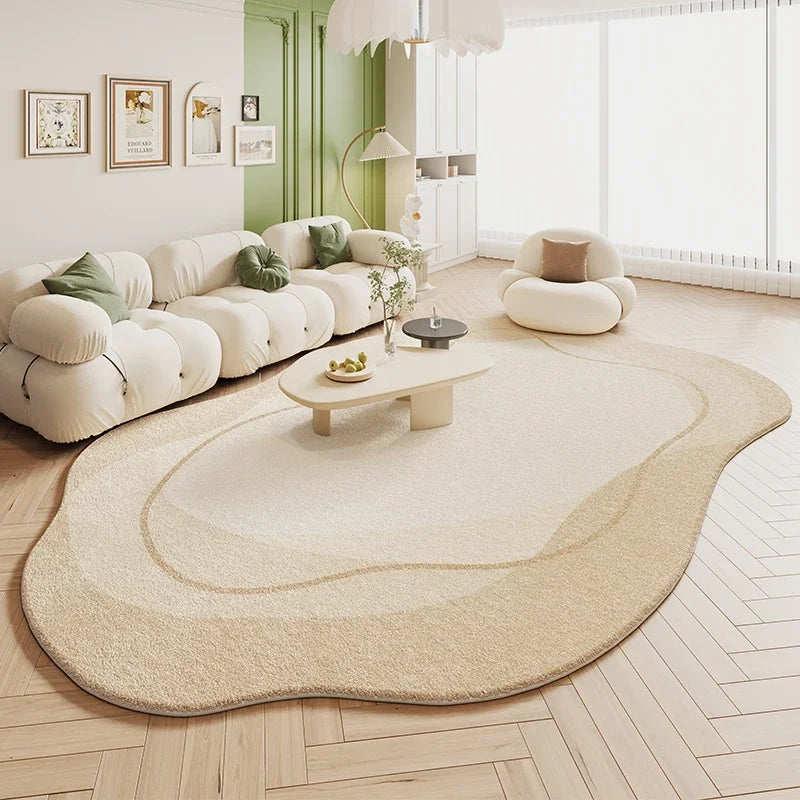 Alfombra de área verde de Sara para sala de estar y dormitorio - Suave, esponjosa, antideslizante