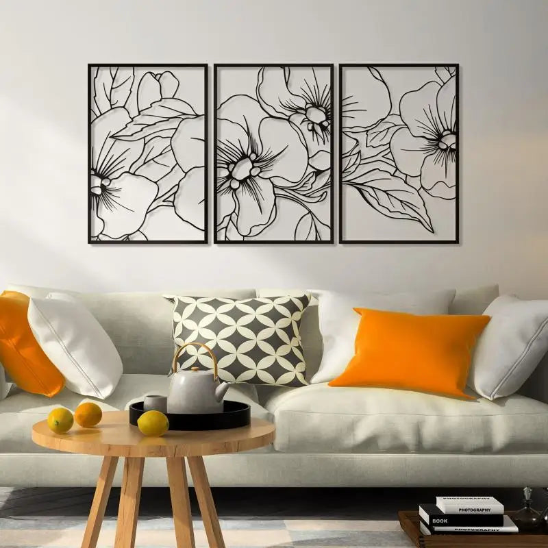 Floral Single Line Wall Art