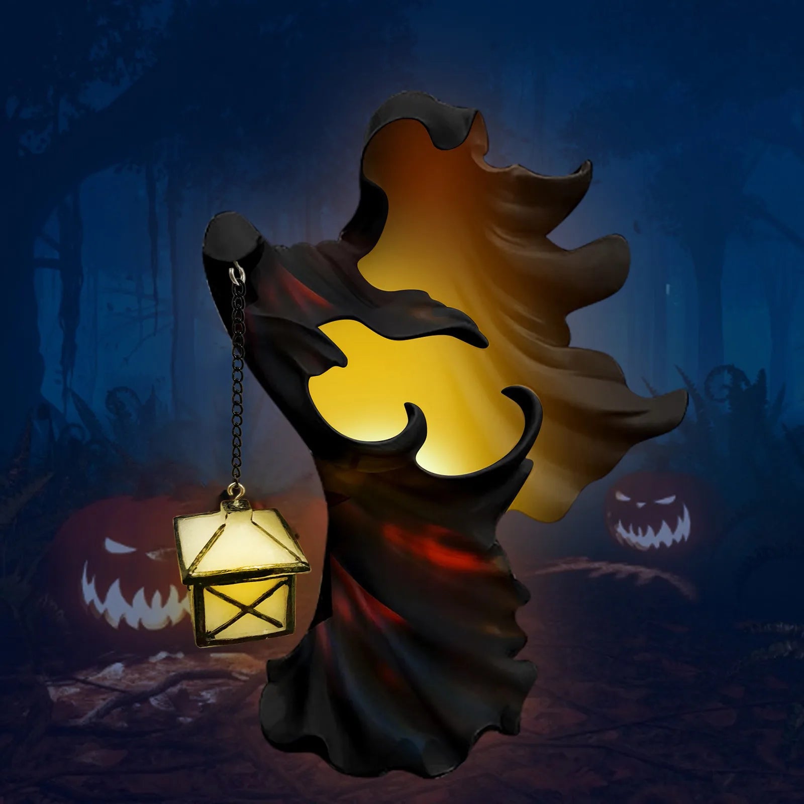 Lantern Witch Resin Figurine