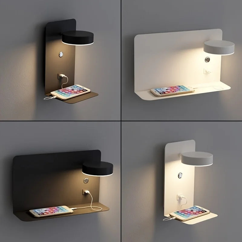 Eclat Freya - Lampada da comodino con porta USB