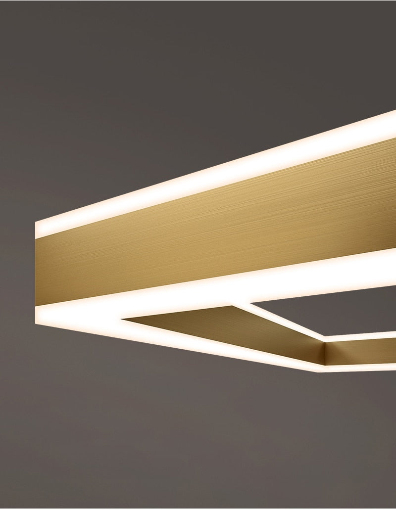 YLK Kare - Lustre led moderne pour salon design carré de luxe