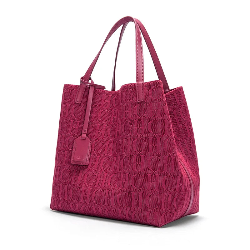 Fashionable Classic Solid Color Women's Handbag – Exquisite Handcrafted Weaving, Large Capacity