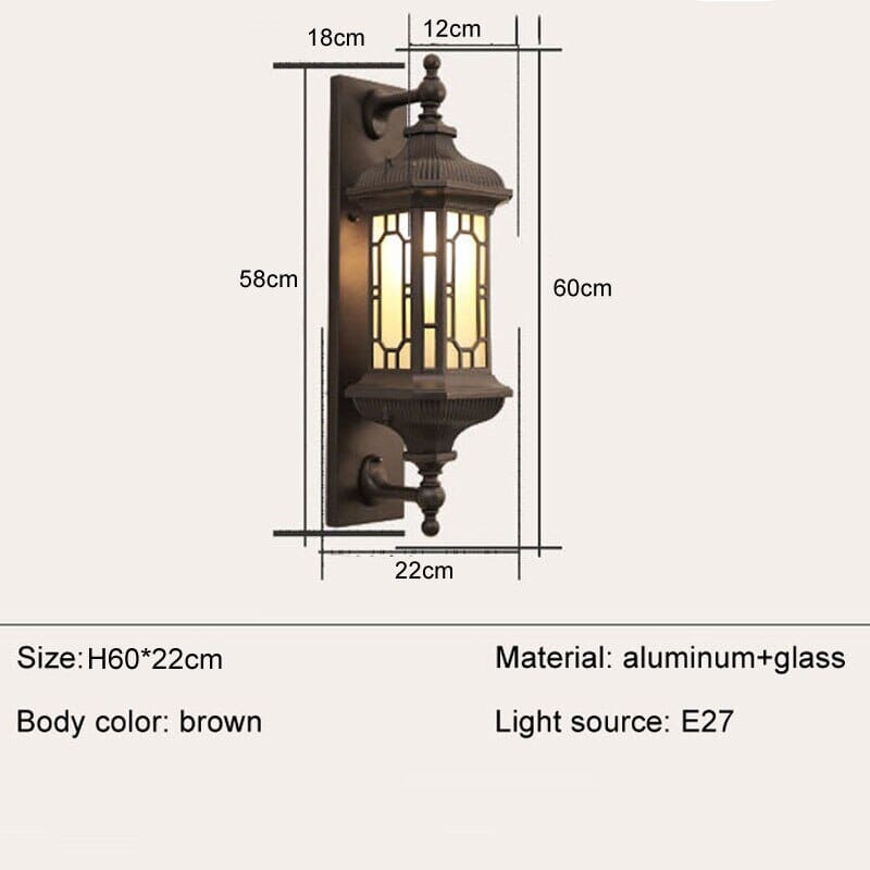 Lampade da Veranda Retro Impermeabili