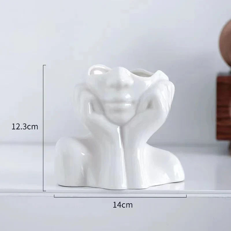 Modern Female Head Vase