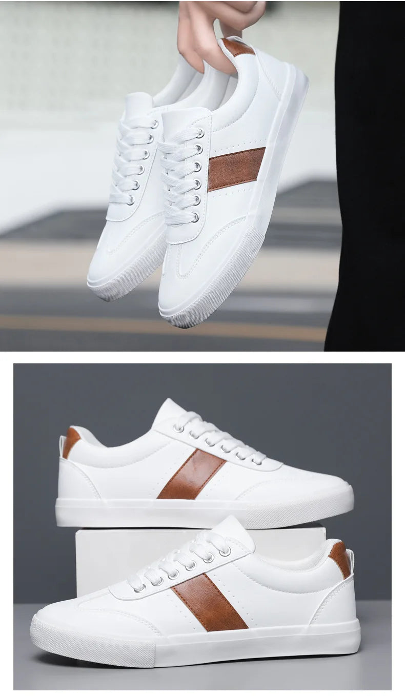 Street Style Leather Sneakers