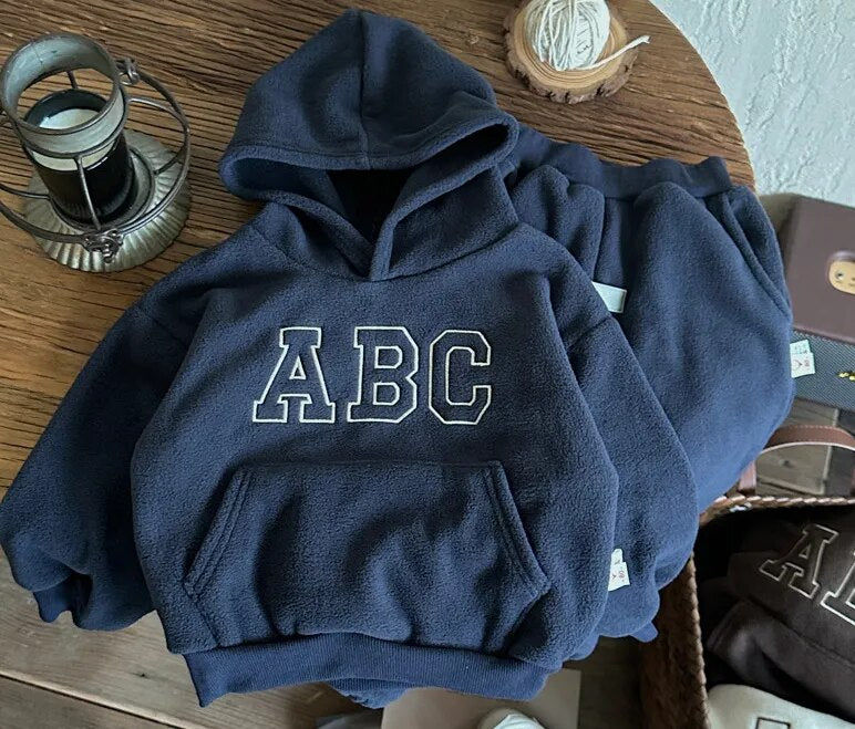 ABC-hoodie met bontvoering voor kinderen