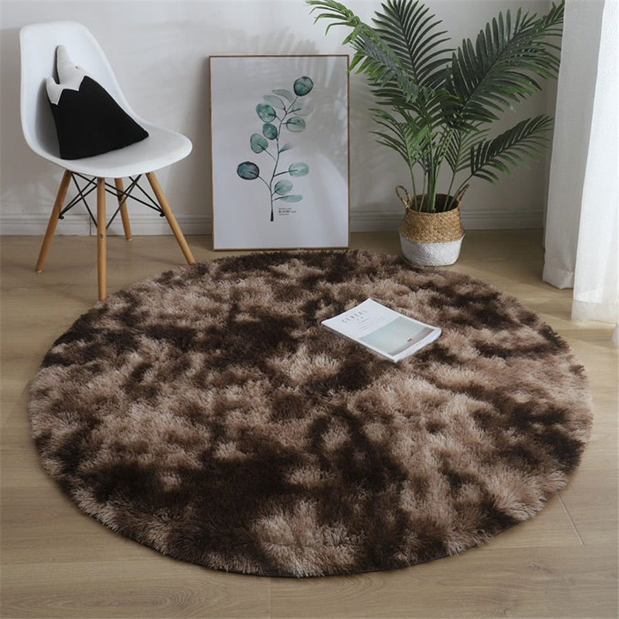 Soft Fluffy Round Rug