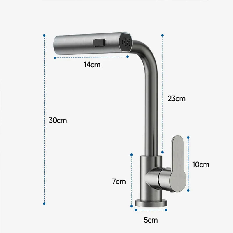 GrayStream – Torneira de Cozinha com Cascata Giratória