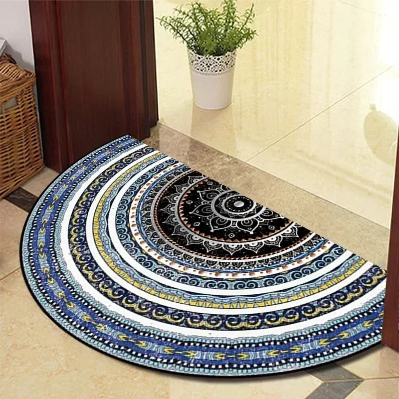 Winnie Retro Felpudo Semicircular – Elegante Alfombra de Entrada Antideslizante para Interior