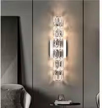 Zilveren Spark Kristallen Wandlamp