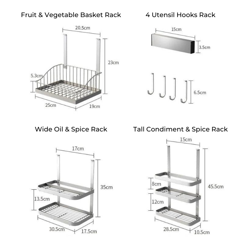 Estantes de almacenamiento de utensilios de cocina montados en la pared Claren