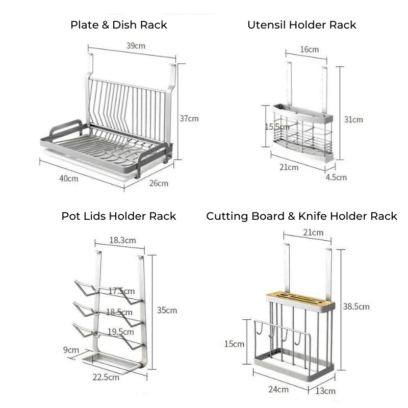 Claren Wall-Mounted Kitchen Utensil Storage Racks