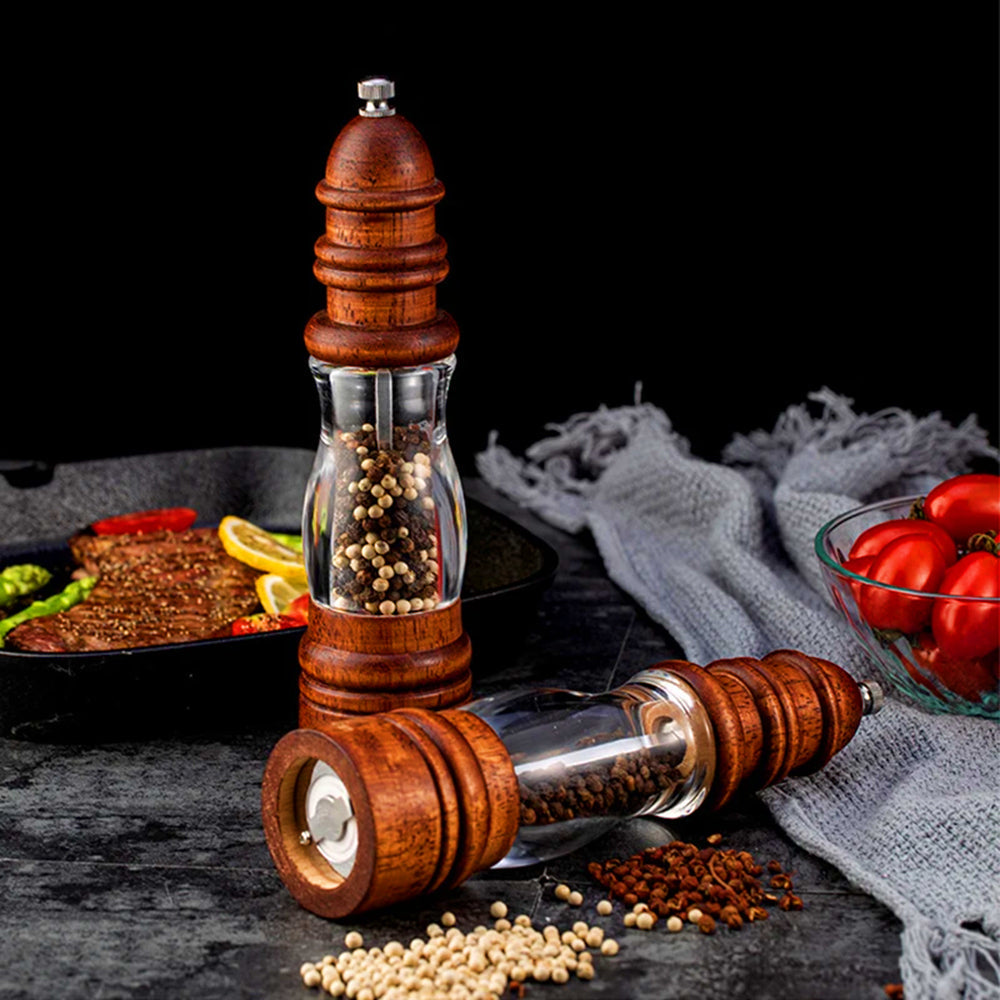 Solid Wood Salt and Pepper Grinders