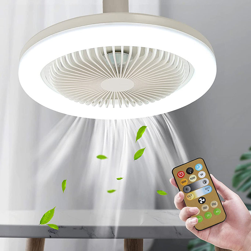 Stropní ventilátor se světlem, šroubujte do jakékoli lampy, s dálkovým ovládáním