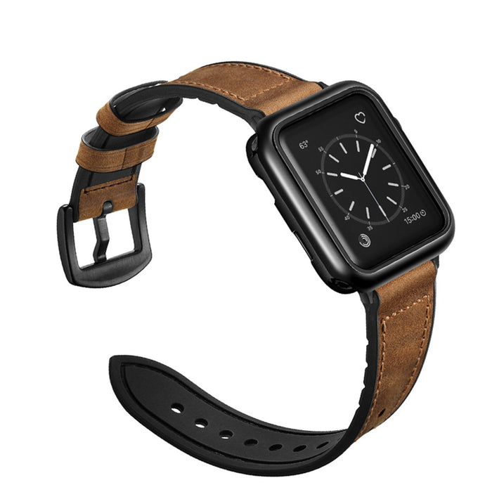 Pulseira de Luxo em Couro para Apple Watch