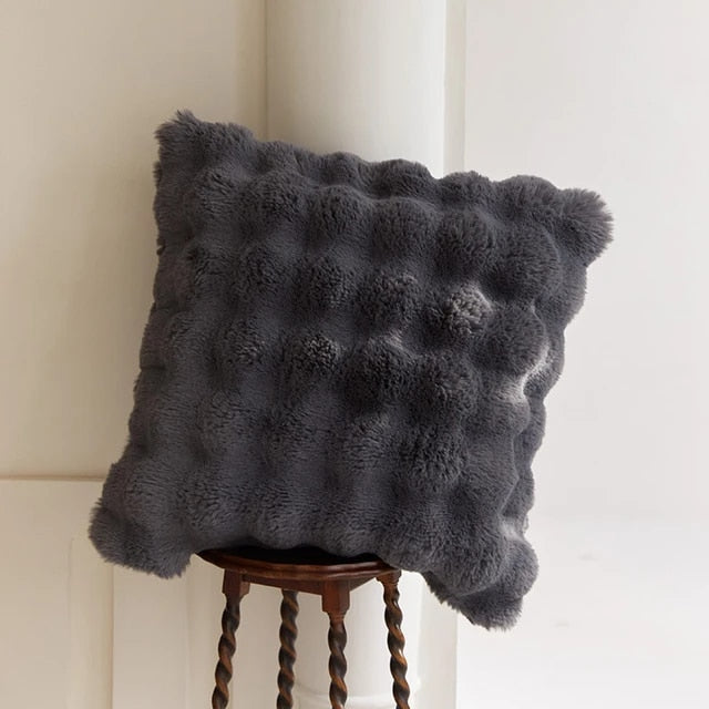 Super Soft Fluffy Luxury Rabbit Faux Fur Wave Throw - 4 farver