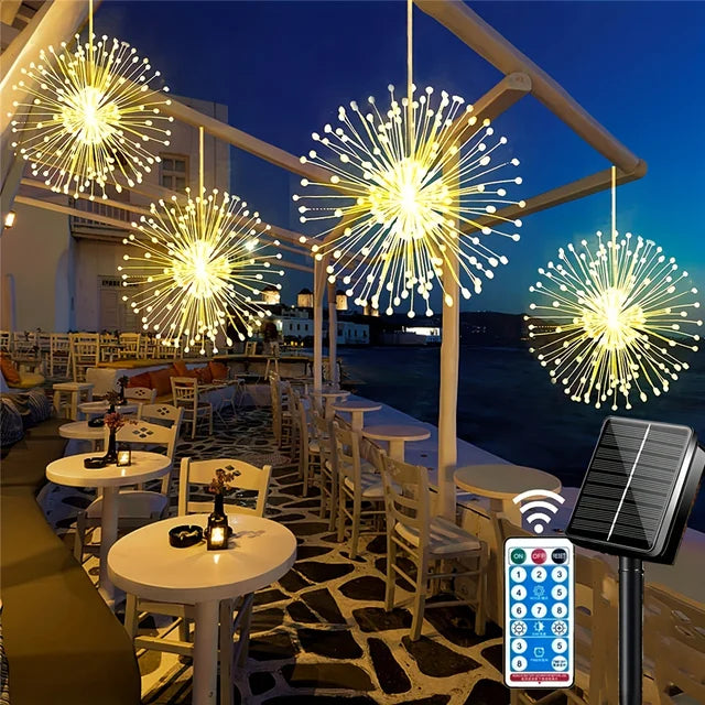 NebulaGlow - Hanging Solar Fireworks Lamp