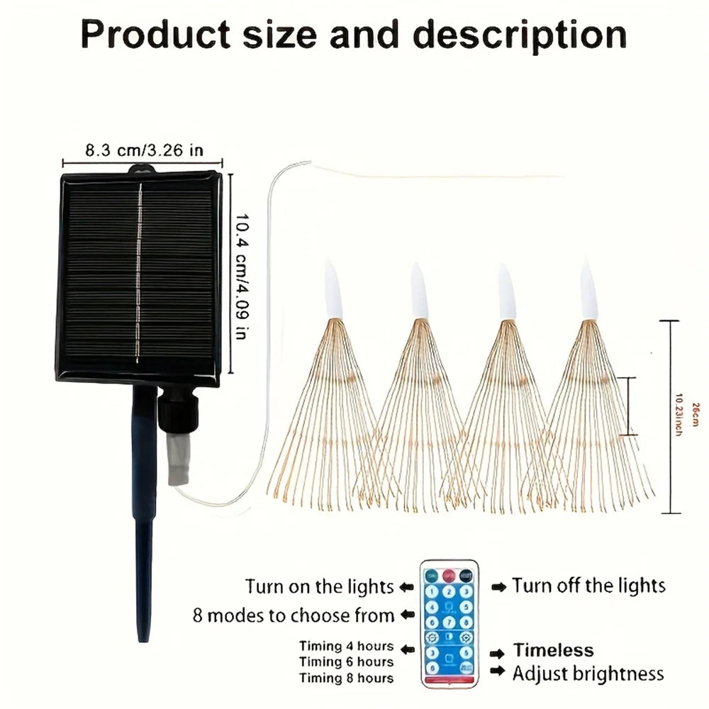 NebulaGlow - Hengende Solar Fyrverkeri Lampe